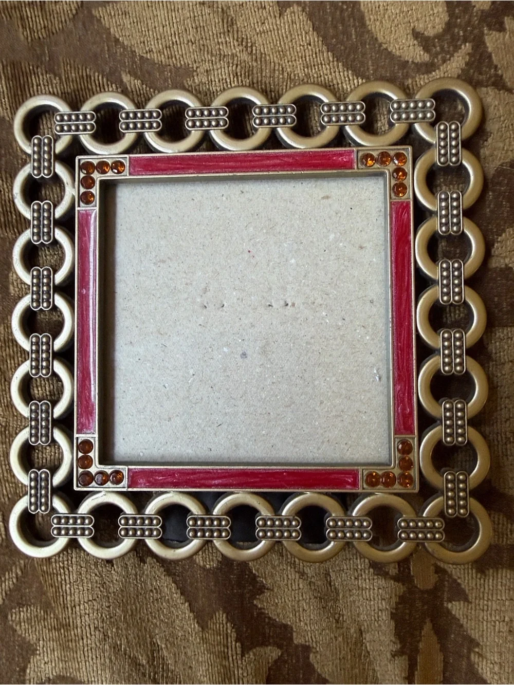 Decorative Enamel and Jewel Accent Picture Frames - Set of 2